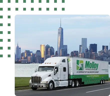 Moving truck driving down the highway - Long Island Moving Company