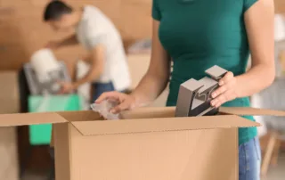 packing a moving box
