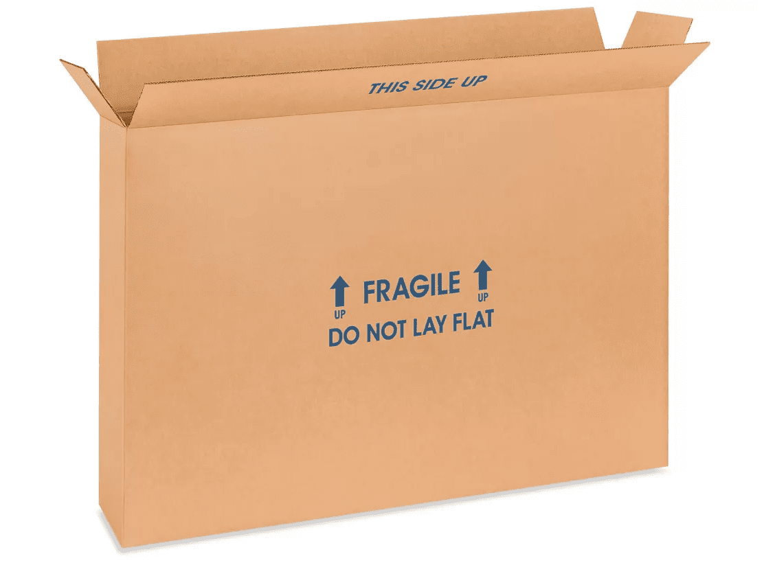 Box for tv's 55 and under - note - still need packing material to secure television