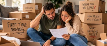 couples first time using a full service mover